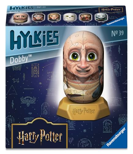 Ravensburger - Puzzle 3D Hylkies - Édition Harry Potter - Figurine n°39 Dobby - Adultes et Enfants - 54 pièces numérotées à Assembler sans Colle - Support Inclus - Harry Potter - 12008024