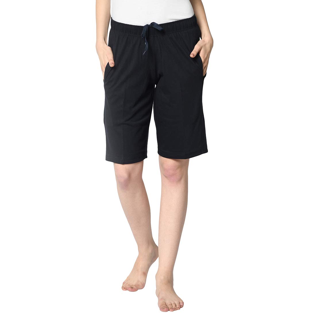 Mack Jonney Women's Regular Fit Cotton Short for Gym and Home Wear-D12__Anthra__01-image-19