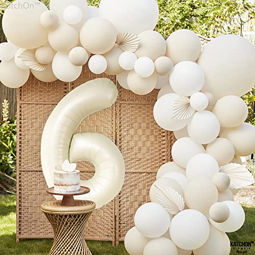 Image of KatchOn Cream Number 1 Balloons for 1st Birthday 40 Inch
