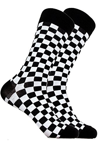 - Mens Designer Checkered Cotton Socks