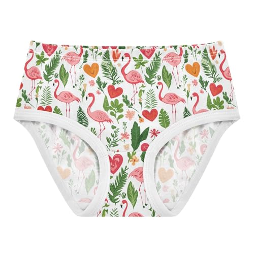 Little Girl Underwear Toddler Panties Kids Undies Flamingos Palm Trees Soft Cotton Briefs 2T-8Y