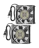 DEWENWILS 2 Pack 120V AC Fan, Waterproof Exhaust Fan 120mm, 13W 2800RPM 60CFM, DIY Cooling Fan for Refrigerator, Computer Case, Compressor Engine, Generator, UL Listed