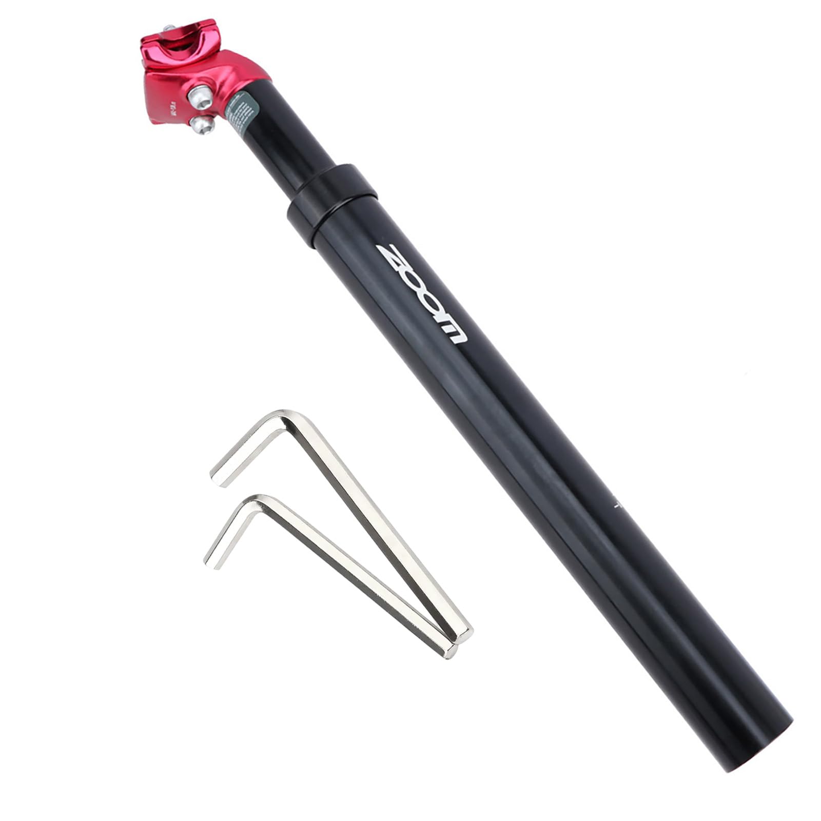 Yongness Spring Seat Post, Aluminium Spring Seat Post, Length 350 mm, Diameter 31.6 mm Bicycle Seat Post with Suspension