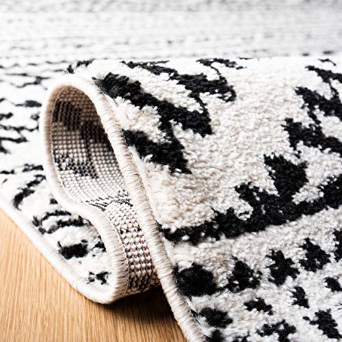 Safavieh Tulum Collection Area Rug - 8' X 10', Ivory & Black, Moroccan Boho Tribal Design, Non-Shedding & Easy Care, Ideal For High Traffic Areas In Living Room, Bedroom (Tul272B) #TOP4