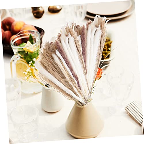 ABOOFAN 300 Peças Flores De Junco Secas Da Fazenda De Mesa Grama Artificial Arranjo De Junco Para Br