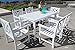 Vifah Bradley Outdoor 7-Piece Wood Patio Dining Set in White