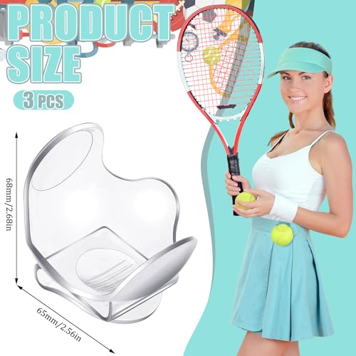 image for Soulchen 3 Pcs Tennis Ball Waist Clip Holder Ball Pocket ABS Waistband