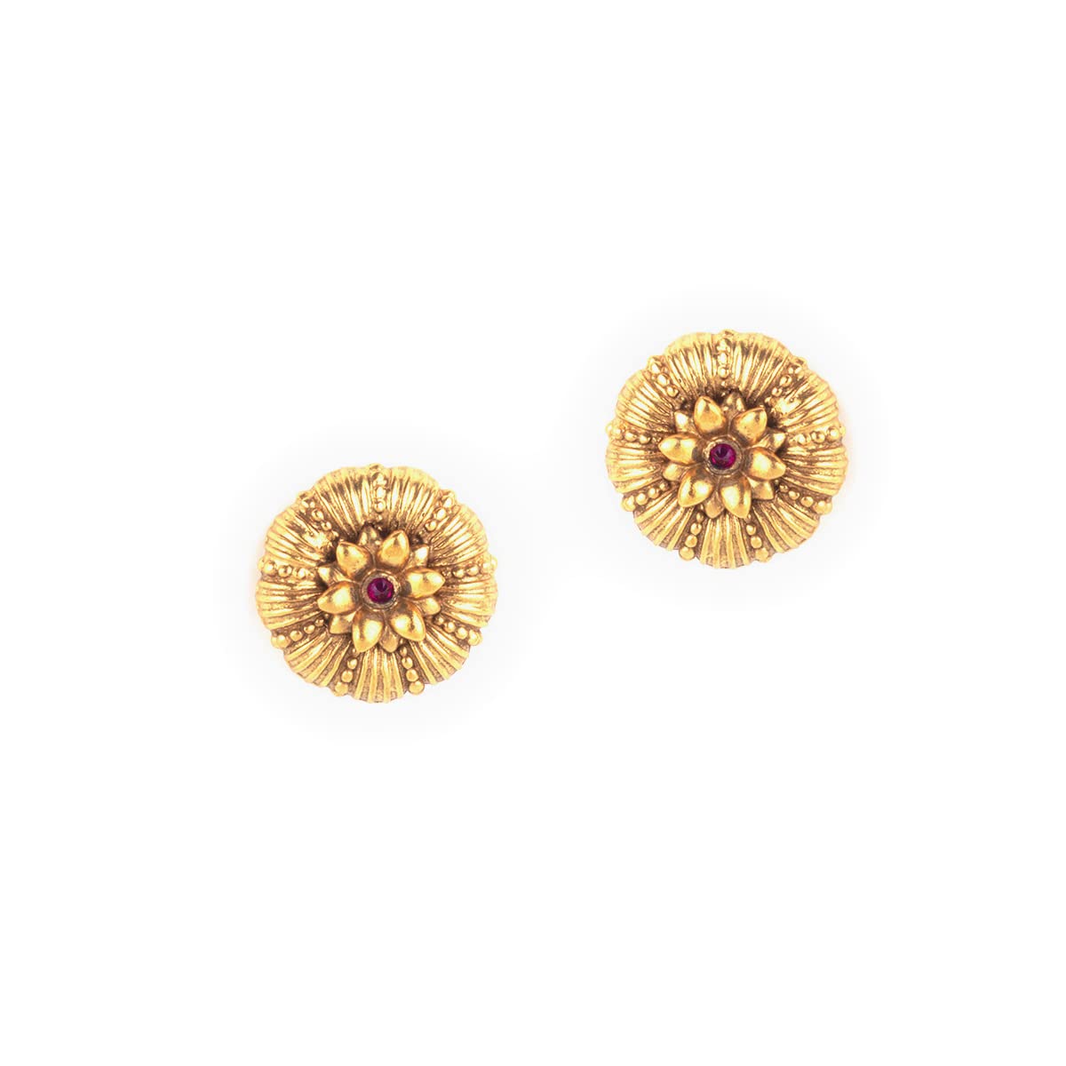 by Caratlane| 925 Silver| Venturianum Bloom Earrings in Antique Gold Plated | Gifts for Womens & Girls-image-42