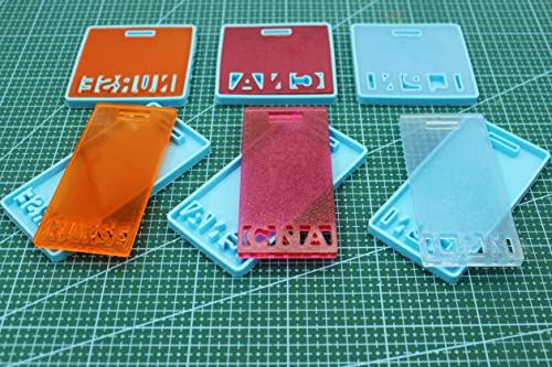 Xidmold 6 Styles Resin Card Silicone Mold, 10Pcs Id Badge Reel Clip, Id Business Case Work Card Holder Moulds, Name Badge Holder Clay Mold, Nurse Practitioner Badge Buddy Diy Epoxy Casting Molds #TOP4