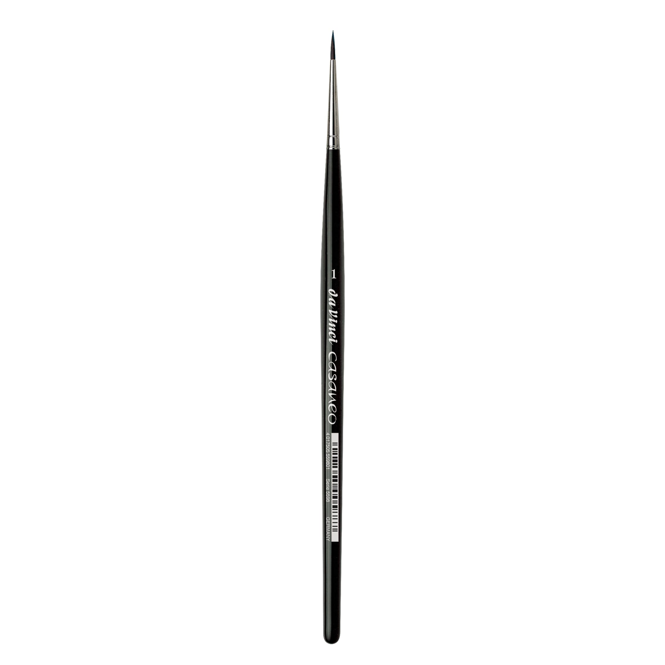 da Vinci, CASANEO, watercolour brush, synthetic fibres, artist's brush, watercolour painting, liquid acrylic paints, made in Germany, round, size 1