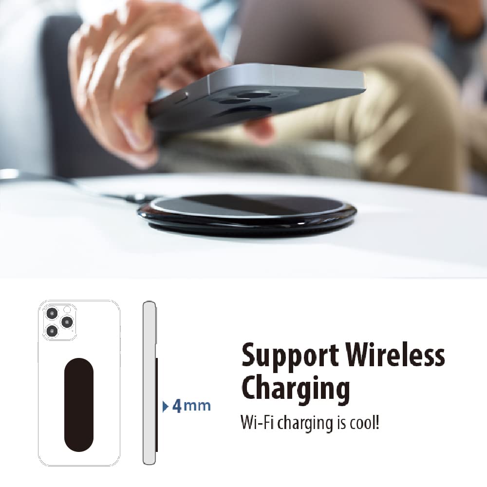 Momostick Flatstick, Cell Phone Finger Grip Strap Holder for Hand, Cell Phone Stand, New Slim Finger Loop Selfie Grip Compatible with Most Smartphones