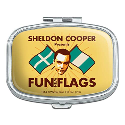 Big Bang Theory Sheldon Cooper Fun with Flags Rectangle Pill Case Trinket Gift Box