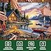 Jigsaw Puzzle for Adults 500 Pieces – 500 Piece Puzzle with Scenic Cabin, Interlocking Adult Puzzles, Letter Clues, 1:1 Poster, Home Decor Gift | 20.5 x 15 in