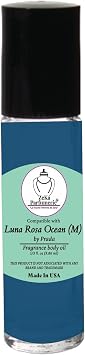 Compare to Aroma Compatible with Luna Rosa Ocean by Prada for Men Fragrance Body Oil on 1/3 oz 9.86ml Travel Size Roll-On Botlle