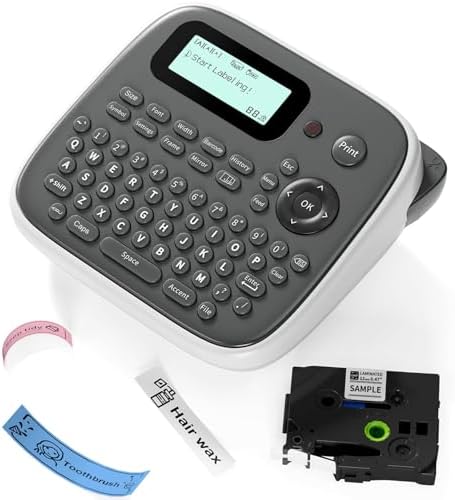 EazeID Label Makers, D210S Label Maker Machine with Tapes, Portable Label Maker with Keyboard, Powered by Type-C, Easy Labeler Machine for School Supplies Office Organization