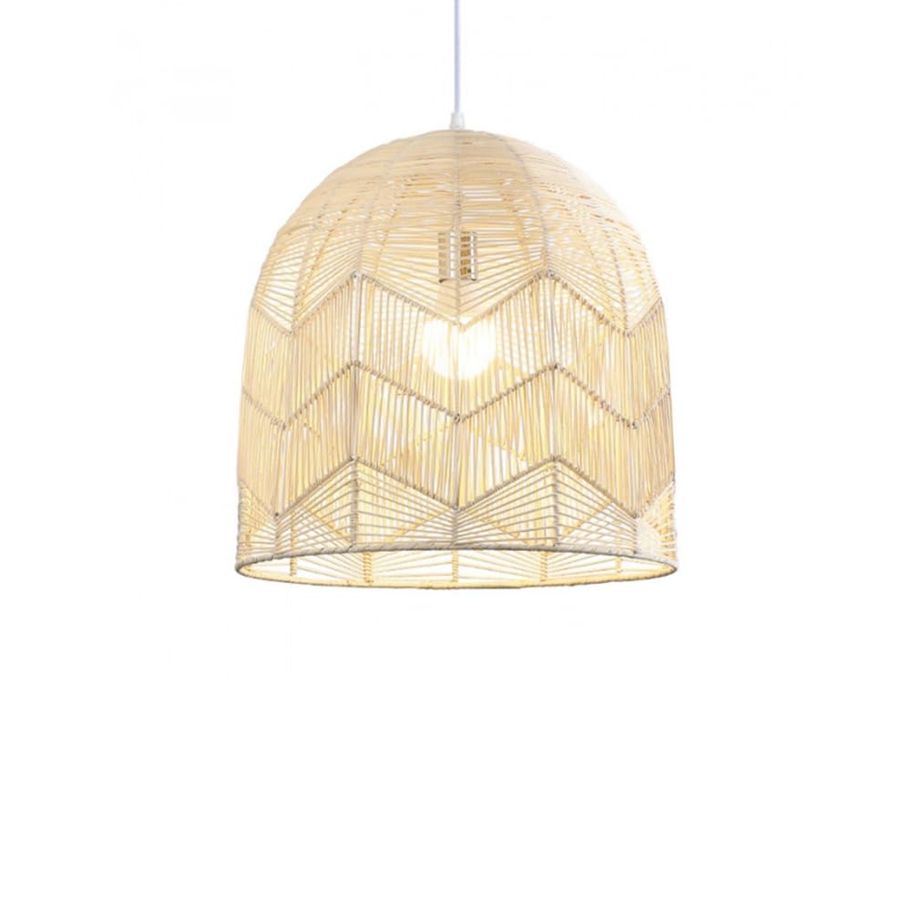 YNAHZAOK Nordic Style Bedroom Pendant Lamp with Adjustable Suspension Line Modern Living Room Chandelier Light Fixture for Dining Room Foyer Hand-Woven Rattan Pendant Light for Kitchen Island Study