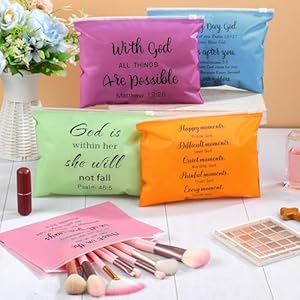 Kacctyen 100 Pieces Church Gift Cosmetic Bags for Women Bulk Inspirational Religious Plastic Christian Makeup Bags Toiletry Bag Gift Travel Mother's Day Church Religious Gift 7.87 x 5.91 Inch Kacctyen 100 Pieces Church Gift Cosmetic Bags for Women Bulk Inspirational Religious Plastic Christian Makeup Bags Toiletry Bag Gift Travel Mothers Day Church Religious Gift 787 x 591 Inch