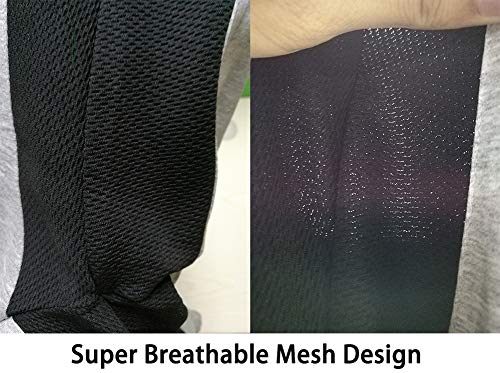 Faskunoie Men's Three-Quarter Capri Pants 3/4 Workout Training Jogger Short Pants Zipper Pockets Black(Mesh) #TOP6