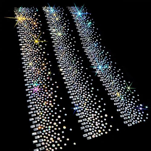 Image of Blingxy AB Unzipped Starlight Hotfix Rhinestone Design for DIY, 1.81x12In