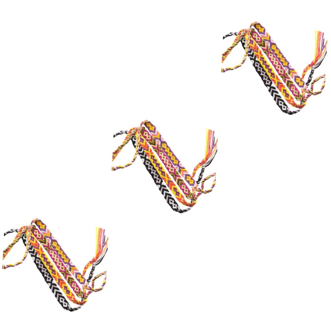 VALICLUD 24piezas Pulseras Trenzadas Hechas Mano Coloridas y Étnicas Para y Tobillos Para y