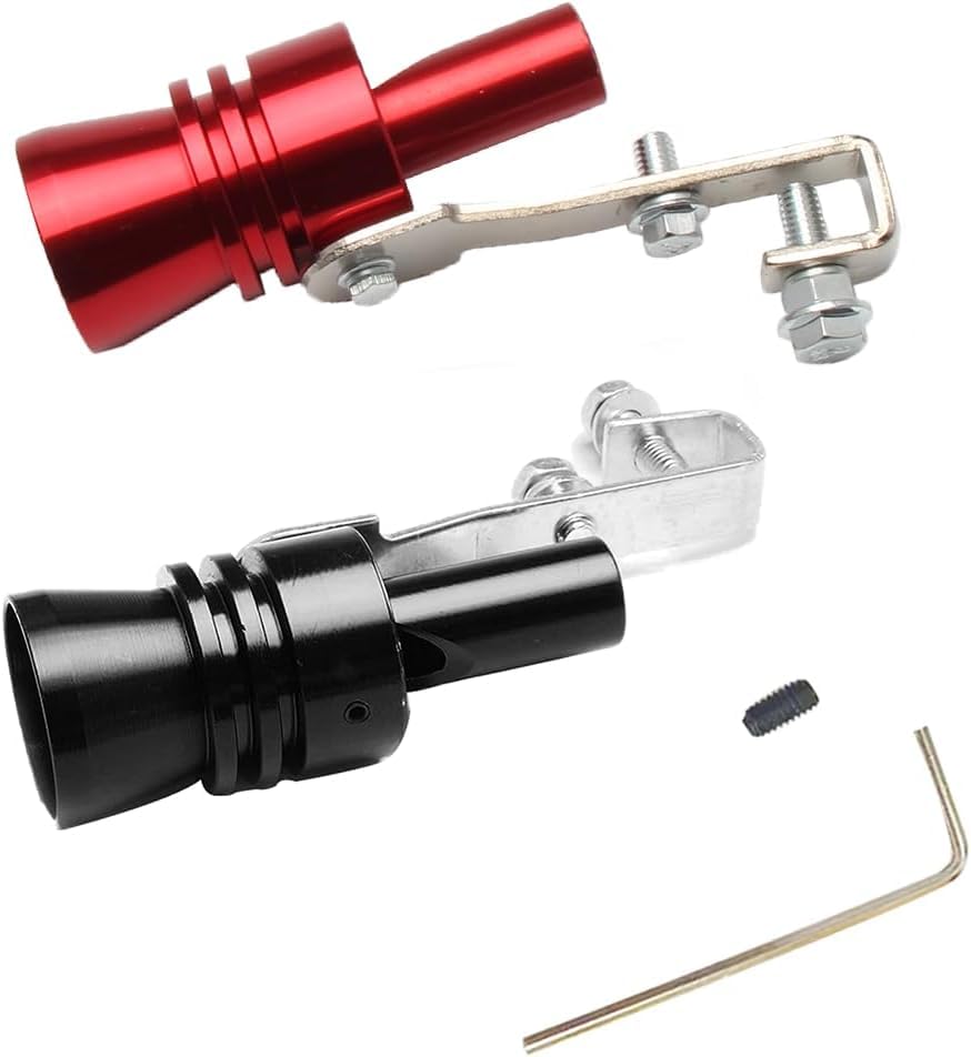 Lot de 2 amplificateurs de son d'échappement sifflet pour faux V8 turbocompresseur siffler dans la voiture et moto silencieux I Générateur de son universel sifflet...