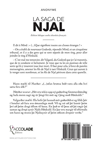 La Saga de Njal: bilingue islandais/français (+ audio intégré)