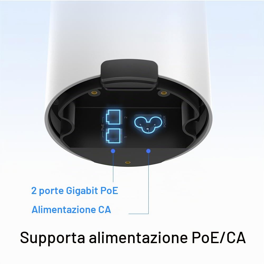 TP-Link X20-Outdoor AX1800 - Unità di espansione Wi-Fi 6 a doppia banda Wi-Fi esterna in rete | Fino a 2.200 m² | 2 porte PoE+ Gigabit, impermeabile | HomeShield | 3 opzioni di montaggio | Sicuro da