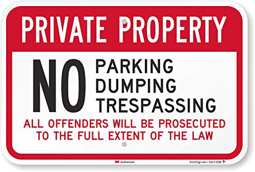 Panneau No Parking en aluminium 3M EG durable pour propriété privée