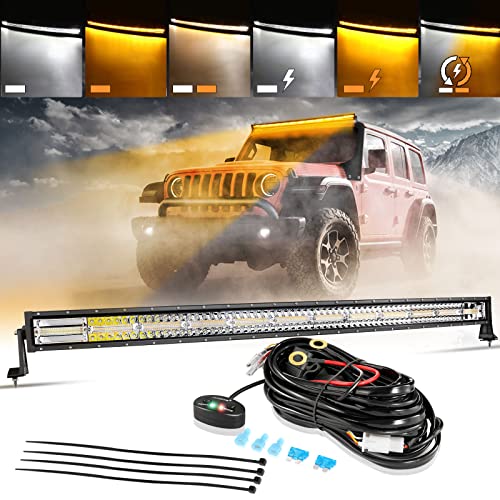 Auxbeam 50-In Curved LED Light Bar – 6 Modes