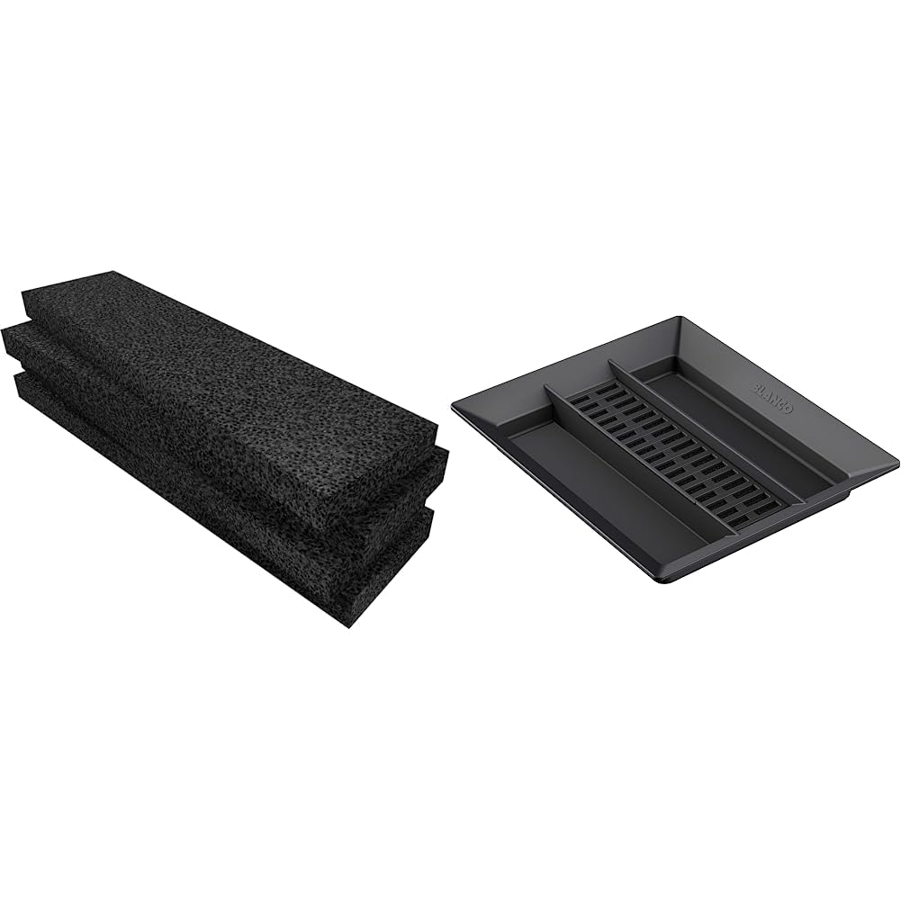 BLANCO 524226 x Abfallsystem-Zubehör, 1 V, Schwarz, 170 x 90 x 22 MM &, Kunststoff, 524220 AktivBio Deckel für 8 Liter Eimer, passend für die Abfallsysteme BLANCO SELECT und FLEXON II