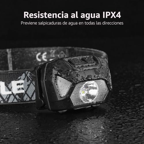 Miniatura 5 de Lepro Linterna Frontal Led Recargable 2000lux 2 Pack , Linterna Cabeza Usb Recargable D500, 6 Modos De Luz Con Luz Rojo, Impermeable Ipx4, Luz Frontal Cabeza Para Correr, Camping, Excursión, Pesca