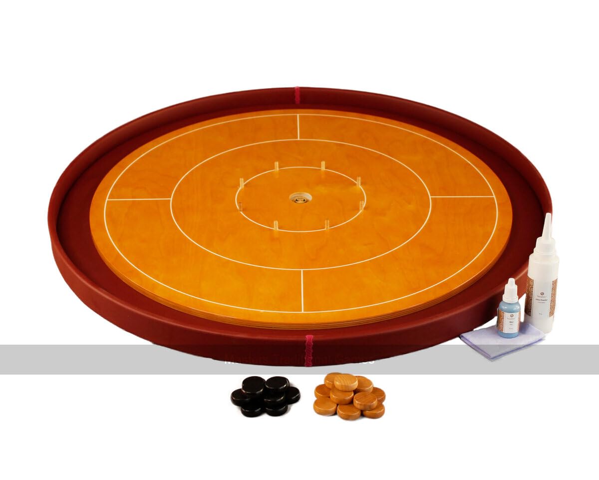 Masters Crokinole Tournament Board - Beech and Crimson