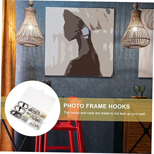 Image of Lurrose 102pcs Picture Wire Hanging Kit Heavy Duty Photo Hooks and Screws for Frames Mirrors and Art Durable Hanging Hardware for Drywall and Studs