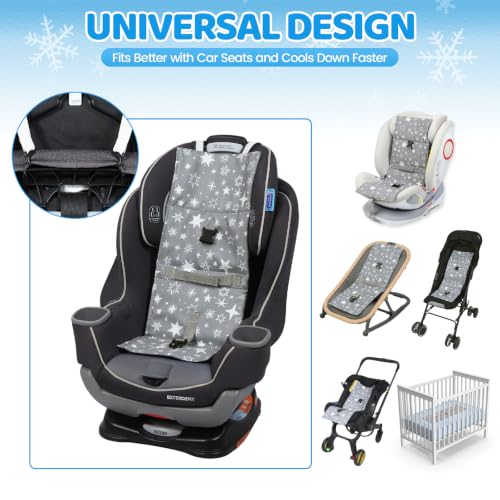 Image of Orzbow Car Seat Cooling Pad with Removable Ice Packs for Baby Toddler,Grey