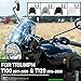 Motorcycle T100 T120 Windshield Windscreen Wind Screen Deflectors Classic Flyscreen Visor Pare-brise Protector for Triumph Bonneville T 100 T 120 Accessories 2016 2017 2018 2019 2020 (Light Smoke)