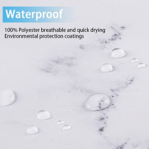 JARAGAR Shower Curtain, Polyester Fabric Waterproof Bathroom Curtains Marble Pattern Shower Curtains Mould Proof Resistant Bath Curtains, 71 x 71 inch - Cosy Home Interiors JARAGAR Shower Curtain, Polyester Fabric Waterproof Bathroom Curtains Marble Pattern Shower Curtains Mould Proof Resistant Bath Curtains, 71 x 71 inch - Image 2