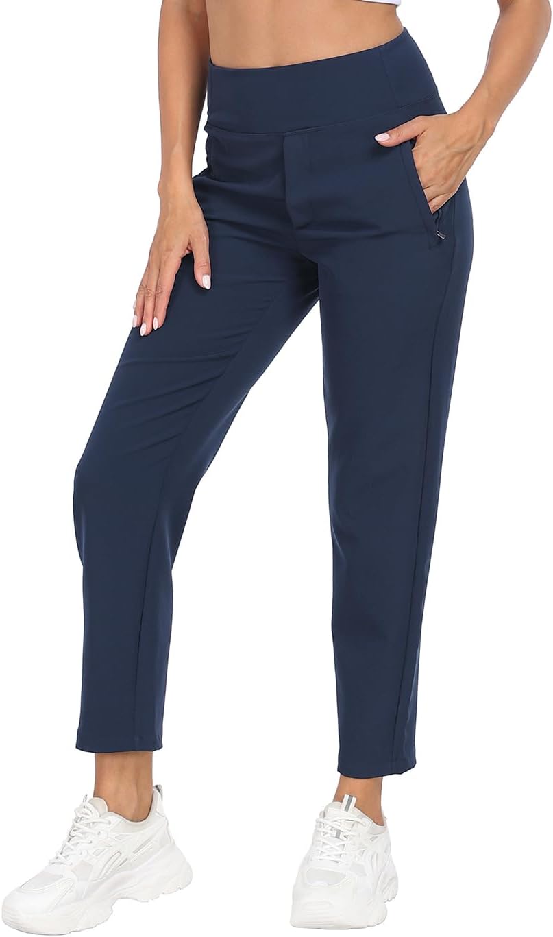 HDE Women's Travel Pants High Waist Stretch Work Golf Hiking Pant with Pockets - Image 5