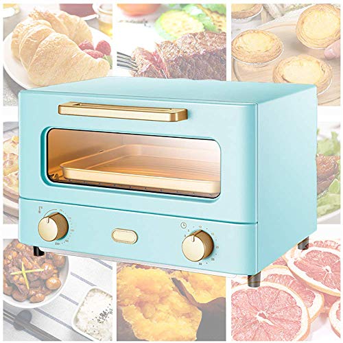 Mini-Ofen 12 Lliters | Toaster Oven | Elektrischer Ofen | Ofen | Kleiner Ofen | Sichtbare gehärtete Sichttür | Abnehmbare Krümelschale |