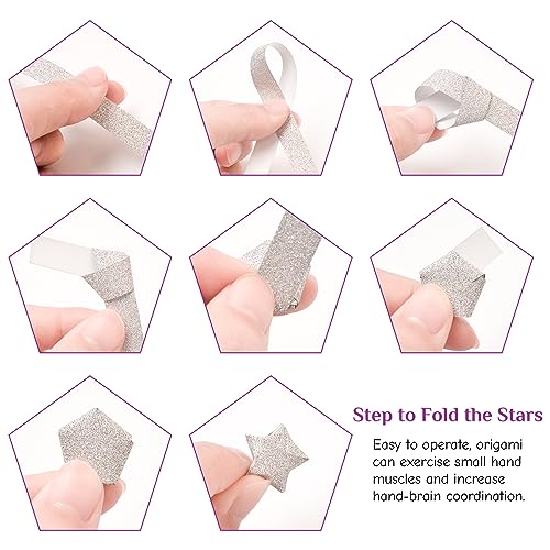 URROMA 520 Pieces Star Paper Strips - Image 3