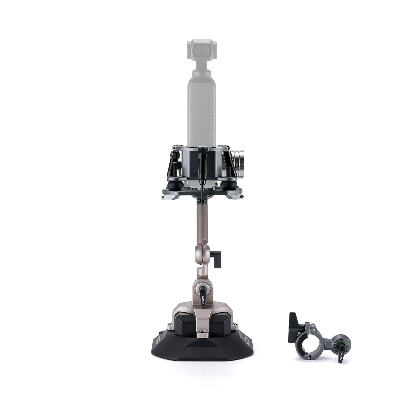 Tilta Hydra Alien Mini Master Kit, Brazo Amortiguador con Ventosa Electrónica para Montaje en Roseta, Pocket 3 Cabezal Amortiguador - Beige Desierto HDA-T15-E-DB