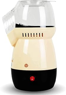 AOO Maszyna do popcornu na gorące powietrze, 1100 W, nie wymaga użycia oleju do popcornu z miarką i zdejmowaną pokrywką, do oglądania filmów i na imprezach