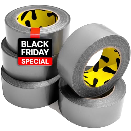 5-Pack Duct Tape - Heavy Duty, Waterproof - 90 Ft