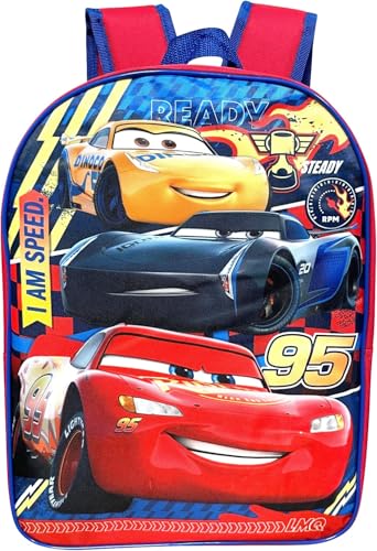 Ruz Cars Lightning McQueen Kid's 15' School Backpack (Cars I am Speed)