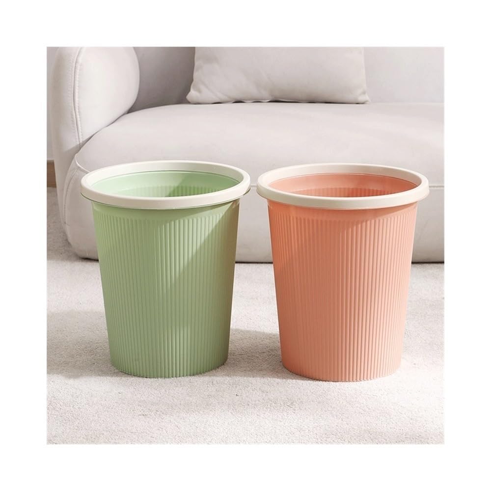 Poubelle ronde en plastique pour chambre et salon corbeille ouverte pratique lot de 2