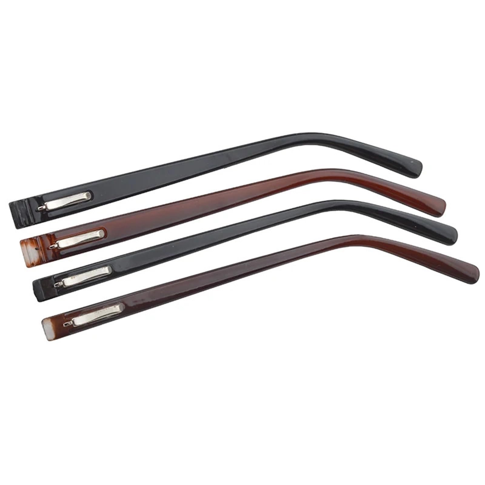 Occhiali da Vista Gamba a Molla 1 Paio 6.8mm 9mm PC Primavera Occhiali da Vista Tempio Gamba in plastica Punta Telaio 'Ottica Parti di Riparazione Nero Marrone