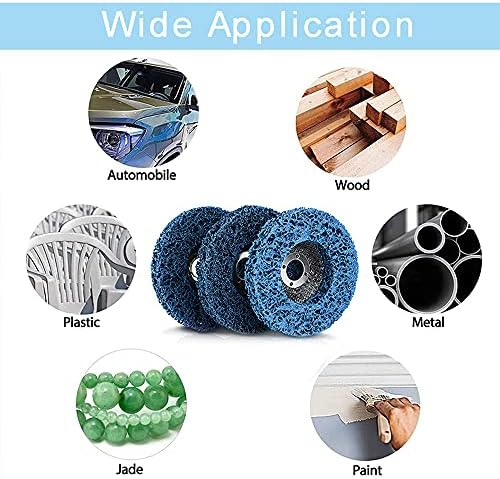 5pcs Poly Strip Wheel 115mm Abrasive Disc Paint Rust Remover Clean Polyacrylamide Grinding Disc for Angle Grinder