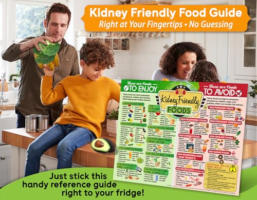 Image of Kidney Friendly Food List Chart Magnet - Renal Diet & Kidney Disease