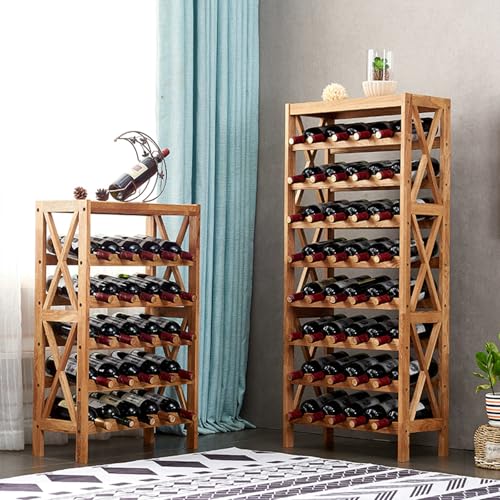 Soporte para botellas de vino de madera 54.6x26x124cm miniatura 5