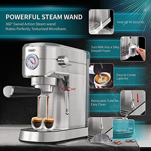 Gevi Espresso Machine Coffee Makers 20 Bar Espresso Coffee Machine with