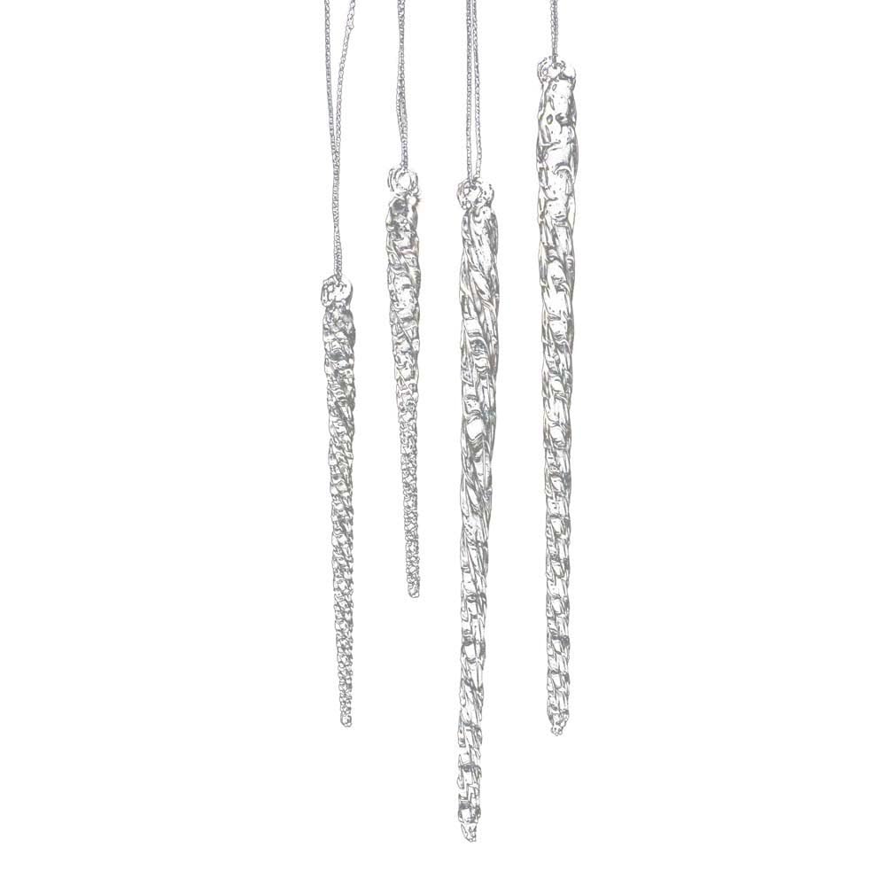 Glaçons en verre Kurt Adler suspendus pour créer une ambiance hivernale féerique à la maison